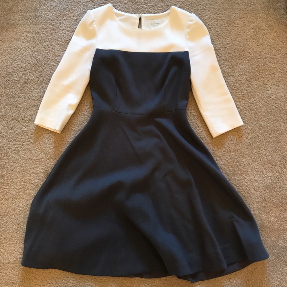 Long sleeved color block kate spade dress size 2